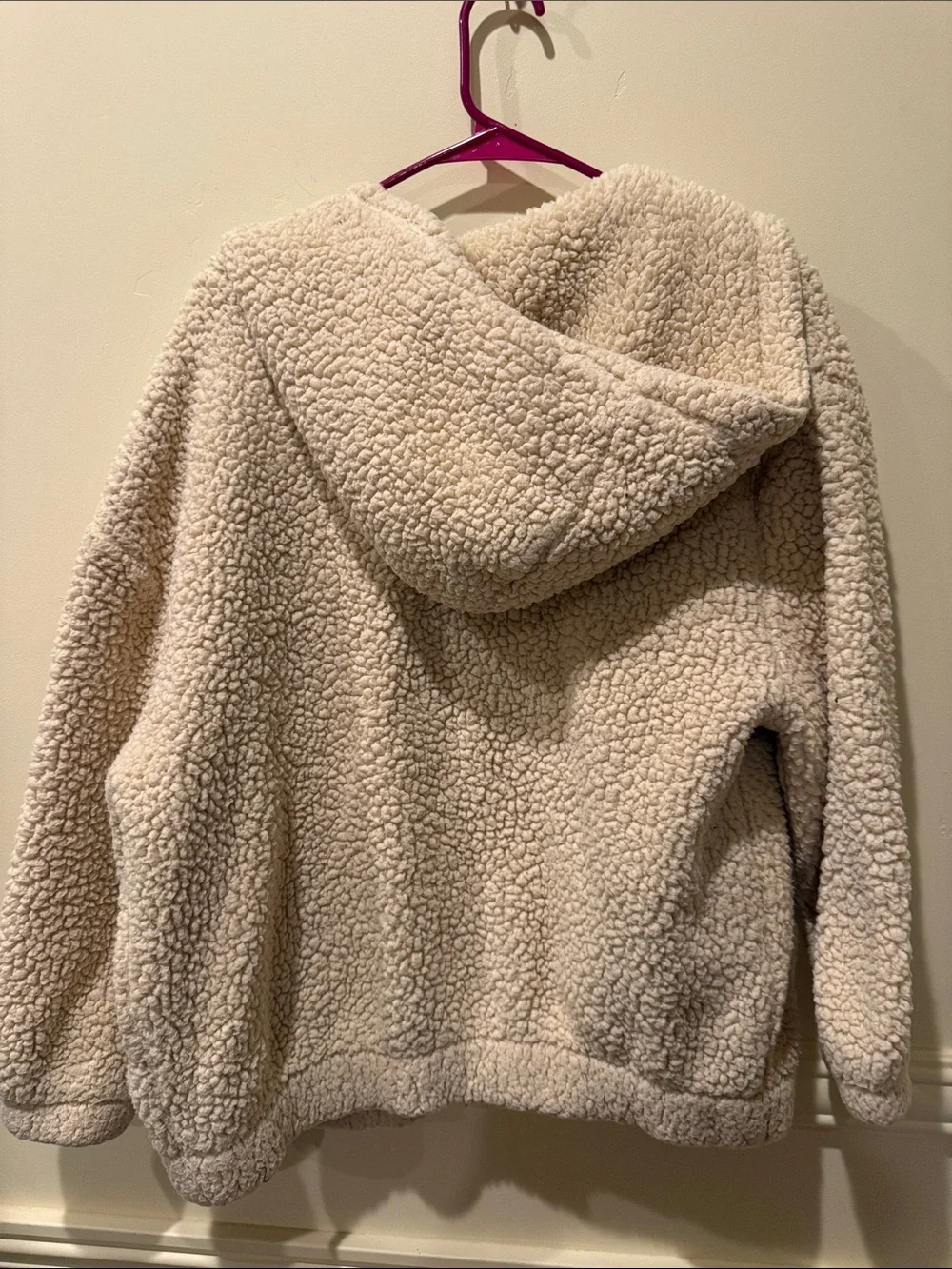 GAP Teen Coziest Teddy Bear Zip-up Jacket Ivory Size XL (12)  or Adult M